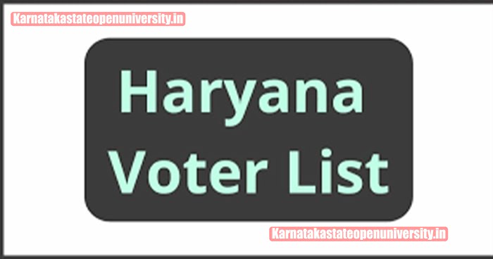 haryana voter list