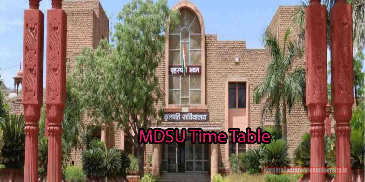 MDSU Time Table