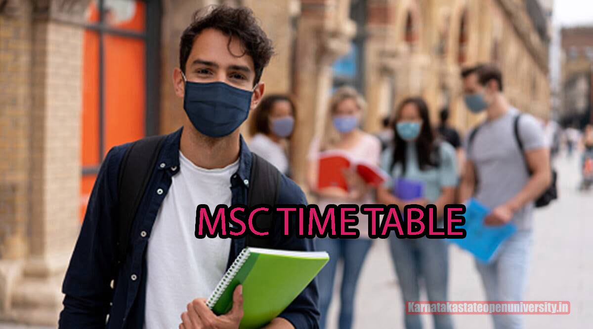 MSC TIME TABLE