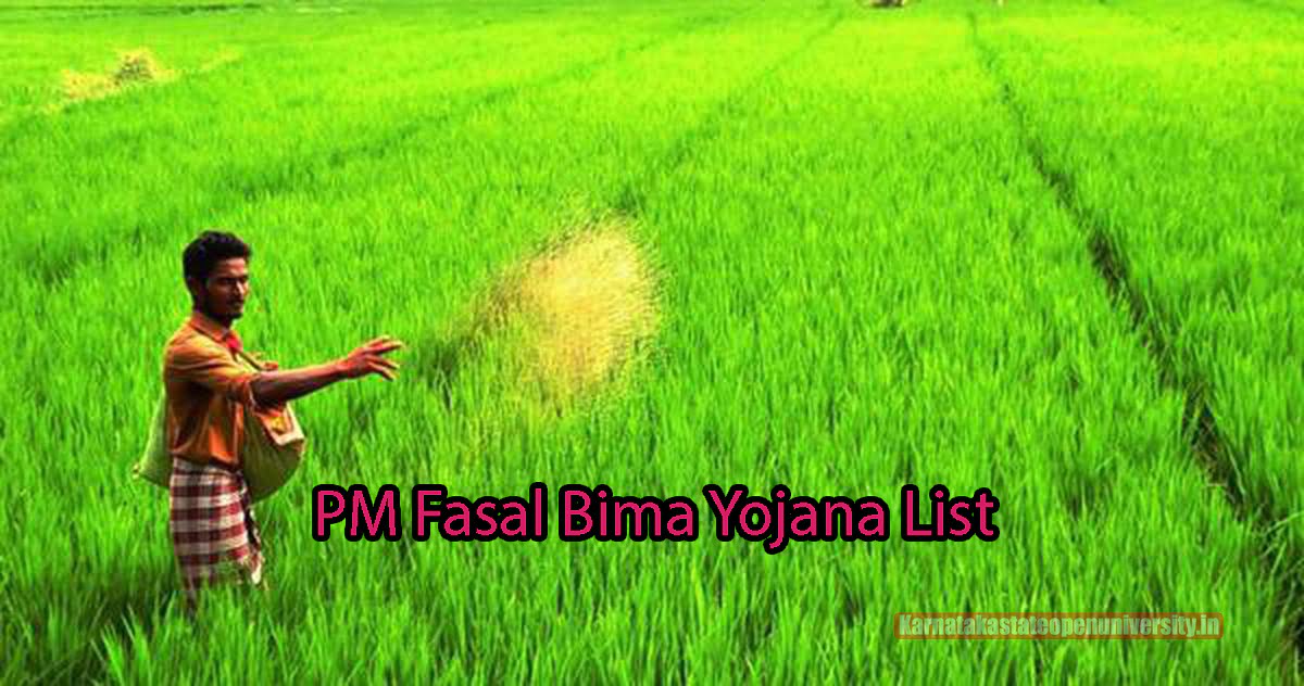 PM Fasal Bima Yojana List