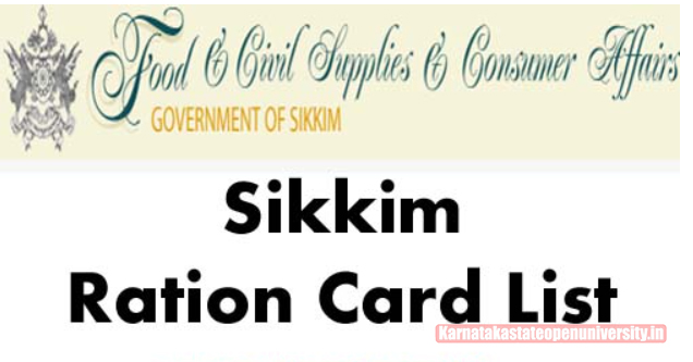Sikkim Ration Card Status