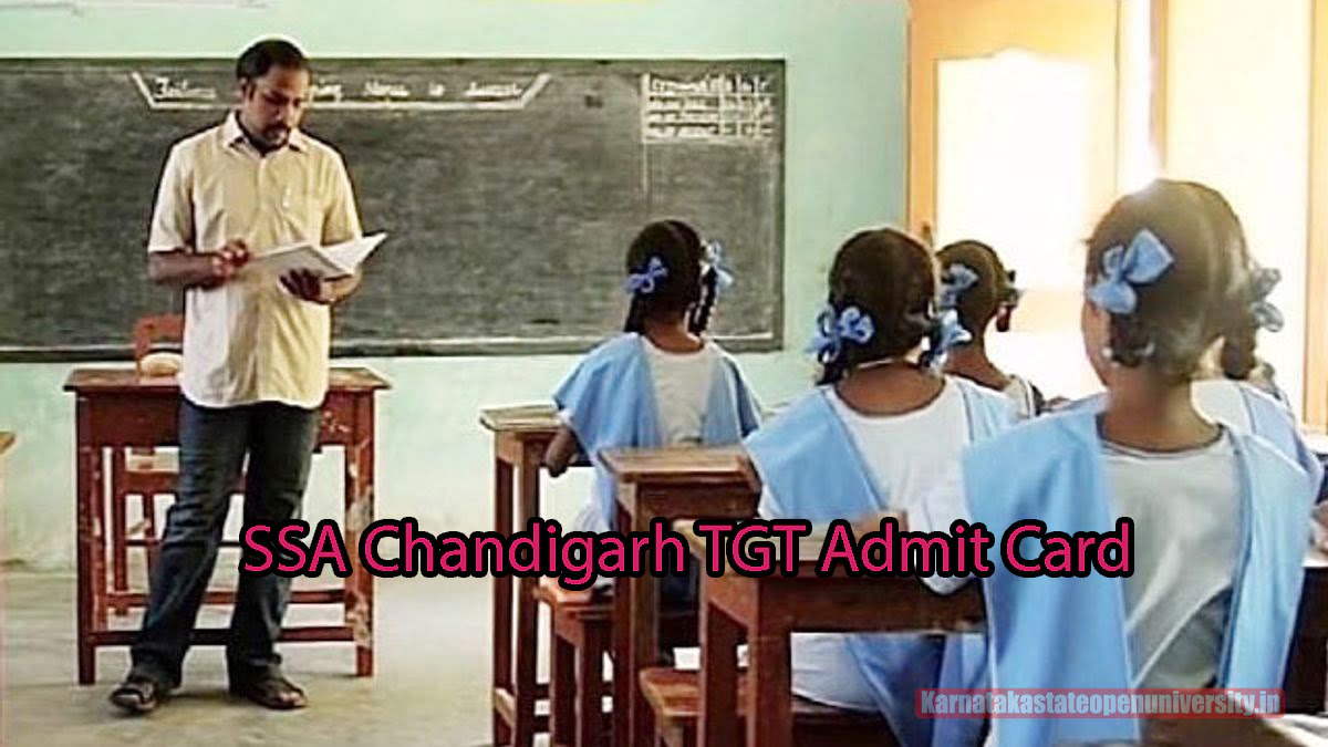 SSA Chandigarh TGT Admit Card