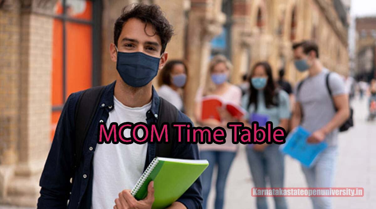 MCOM Time Table