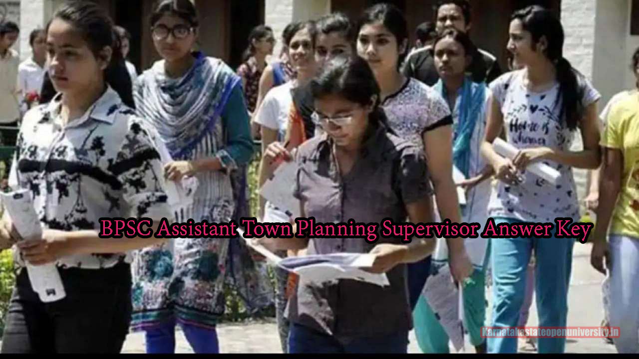 BPSC Assistant Town Planning Supervisor Answer Key