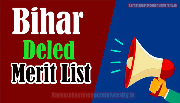 Bihar Deled Merit List 2023