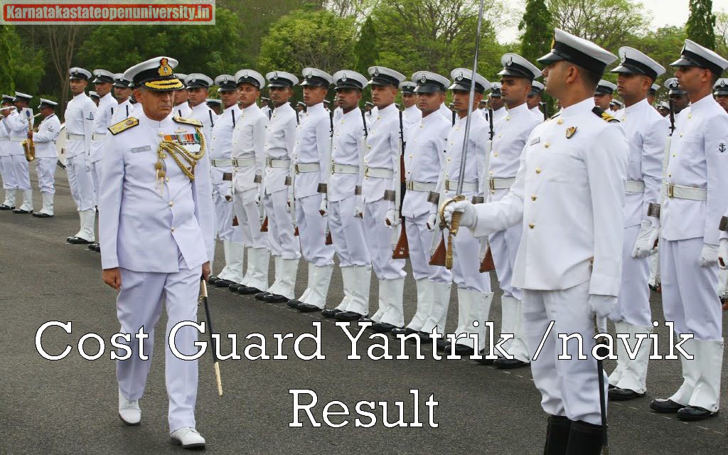 Cost Guard Yantrik /navik Result