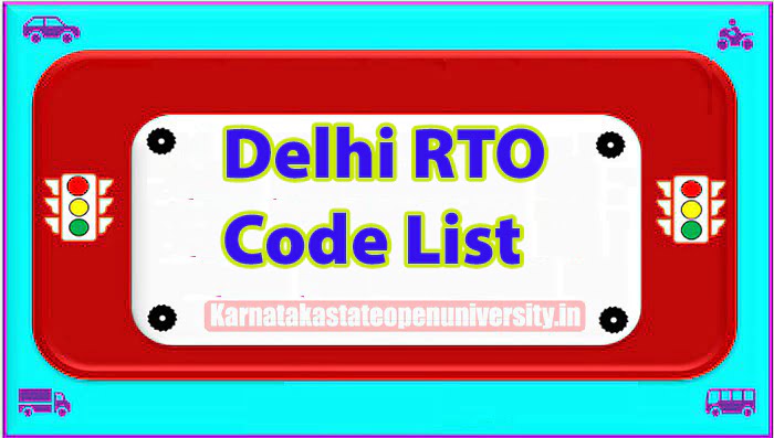 Delhi RTO Code List 