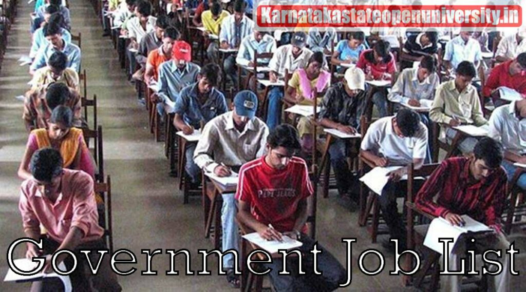 Government Job List