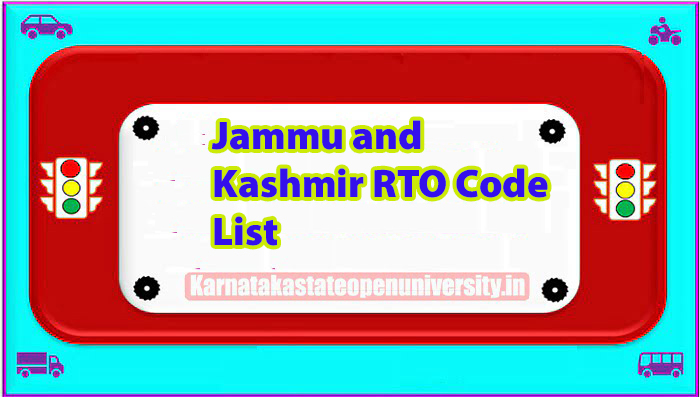 Jammu and Kashmir RTO Code List 