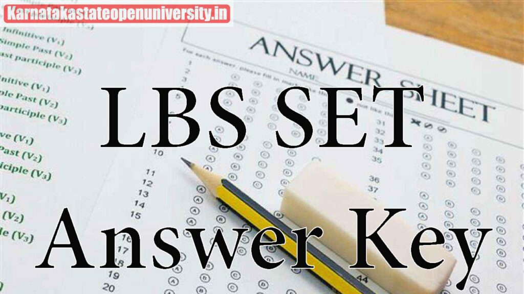 LBS SET Answer Key