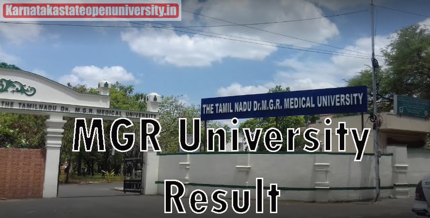 MGR University Result