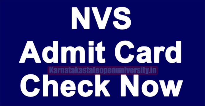 NVS Admit Card 