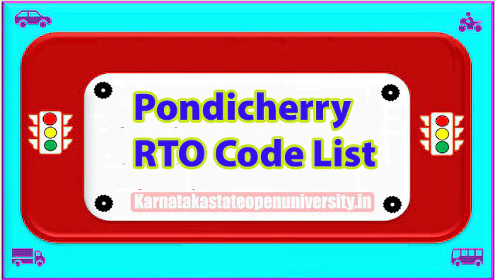 Pondicherry RTO Code List 