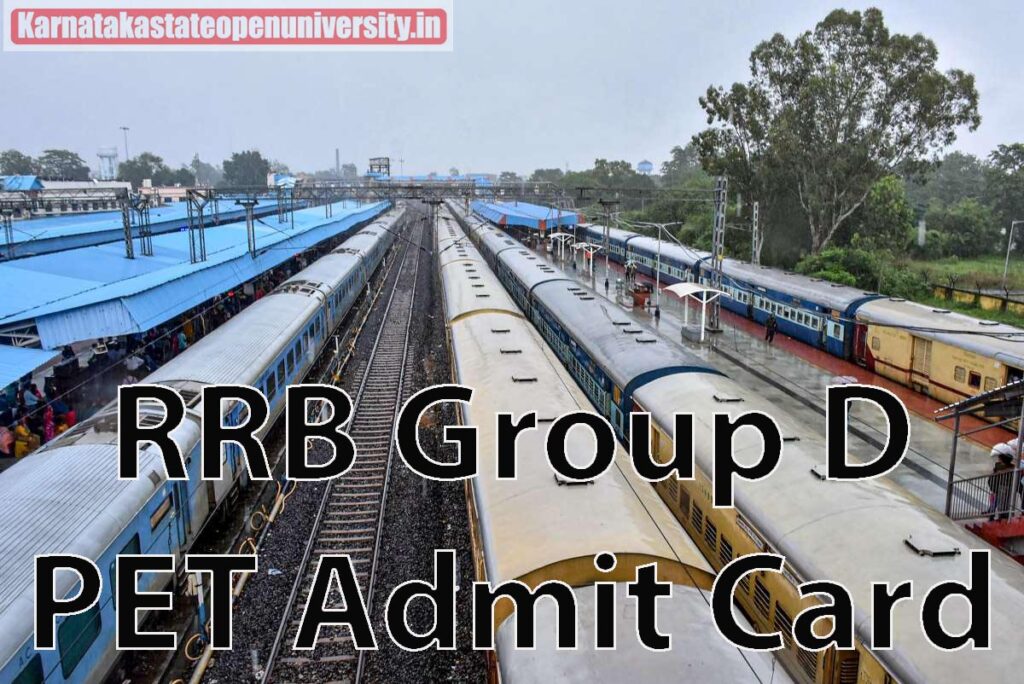 RRB Group D PET Admit Card