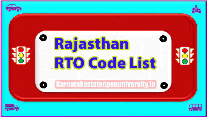 Rajasthan RTO Code List