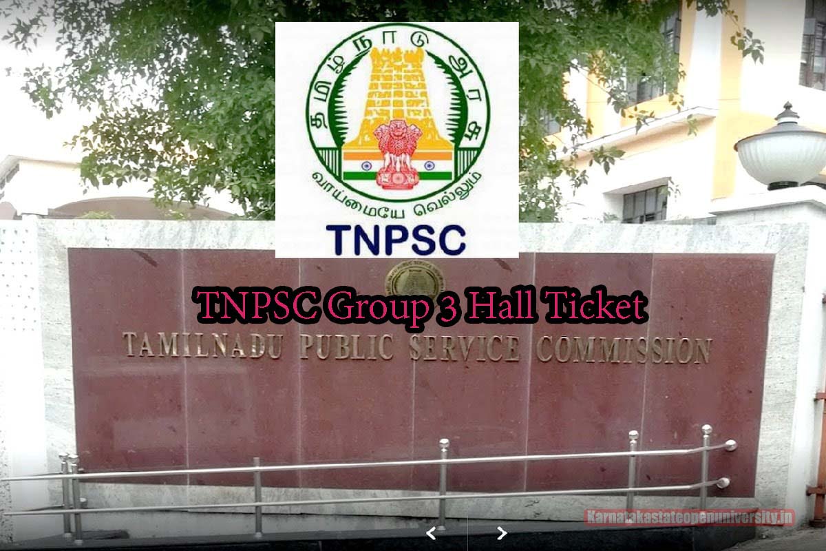 TNPSC Group 3 Hall Ticket