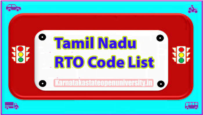 Tamil Nadu RTO Code List 