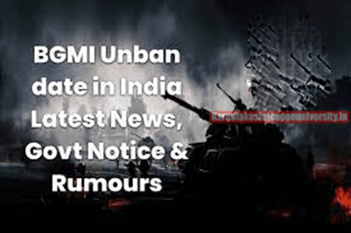 BGMI Unban date in India