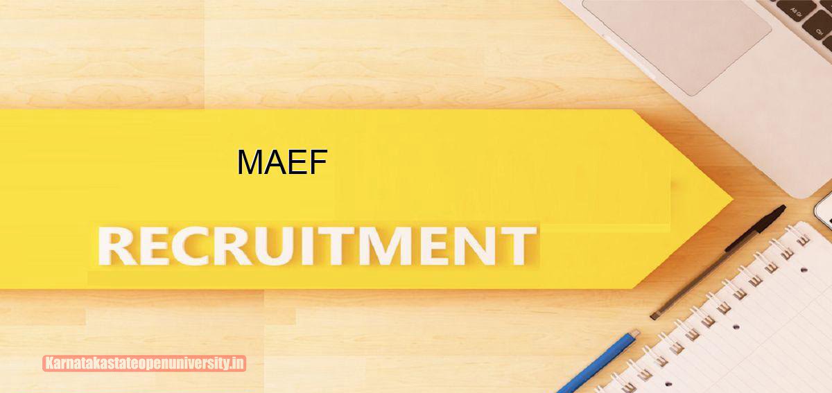 MAEF Recruitment