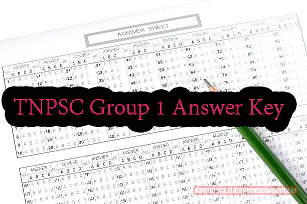 TNPSC Group 1 Answer Key