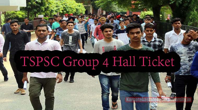 TSPSC Group 4 Hall Ticket