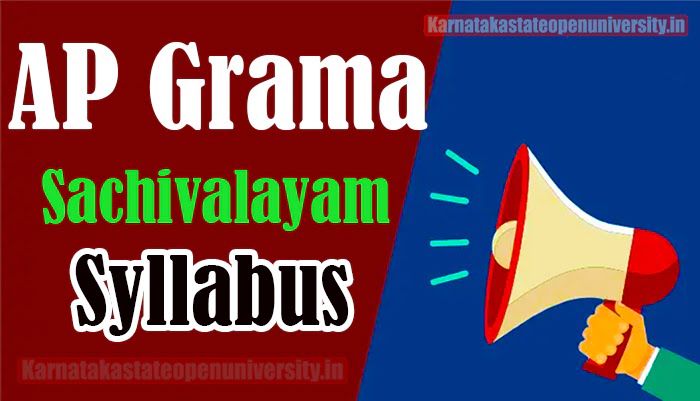 AP Grama Sachivalayam Syllabus 2023