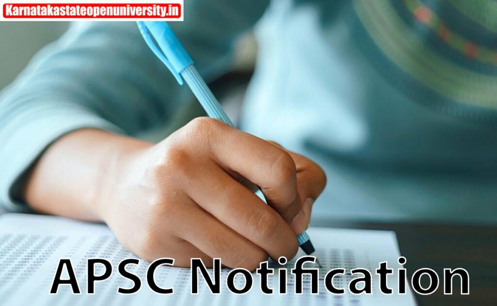 APSC Notification