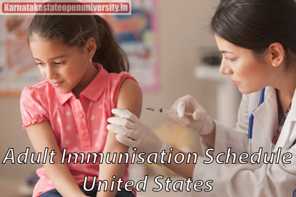 Adult Immunisation Schedule United States