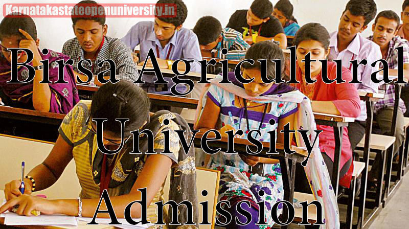 Birsa Agricultural University Admission