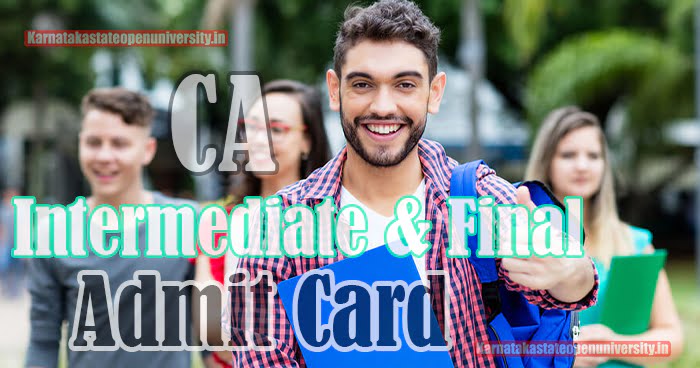 CA Intermediate & Final Admit Card 2023