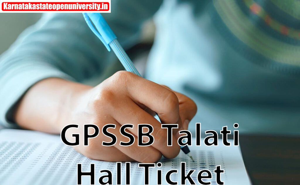 GPSSB Talati Hall ticket