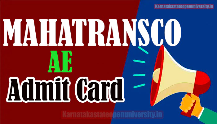 MAHATRANSCO AE Admit Card
