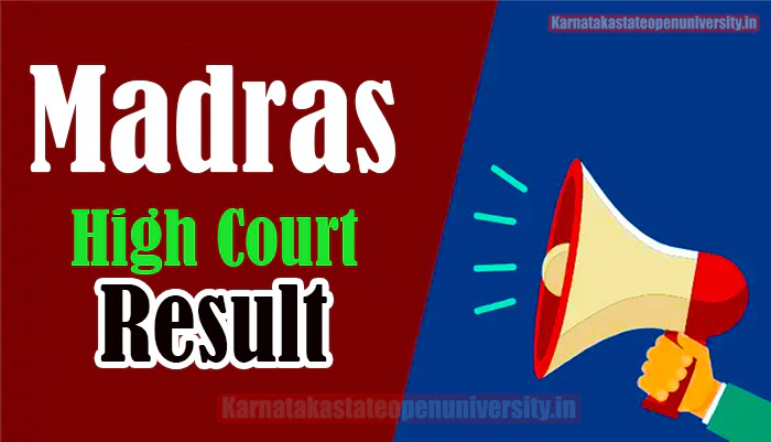 Madras High Court Results 2023