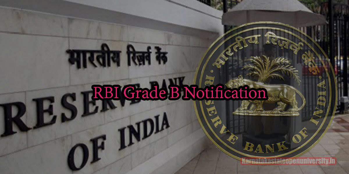 RBI Grade B Notification