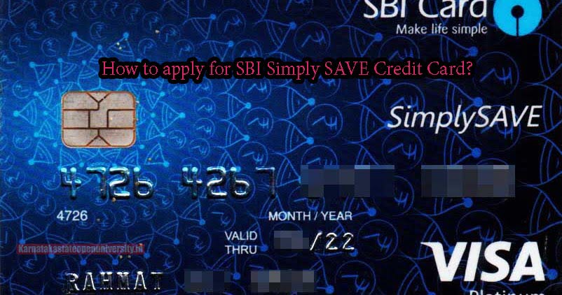 How to apply for SBI Simply SAVE Credit Card?