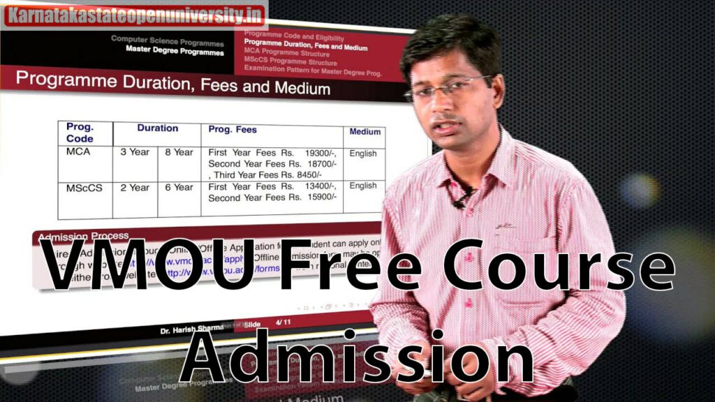 VMOU Free Course Admission
