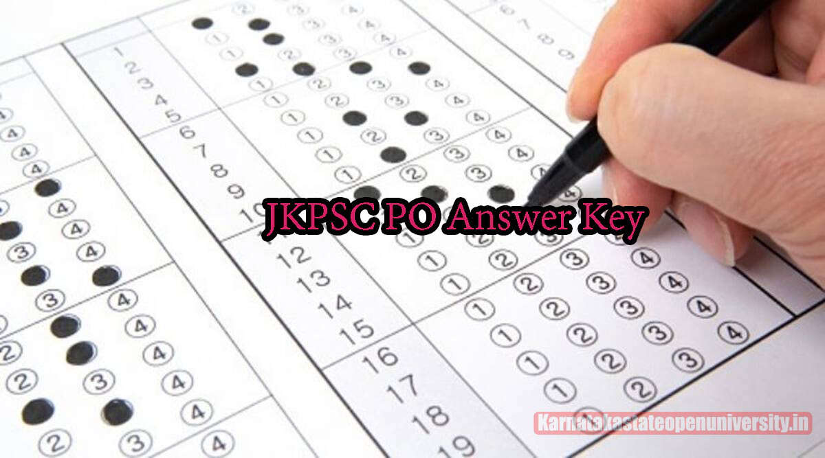 JKPSC PO Answer Key