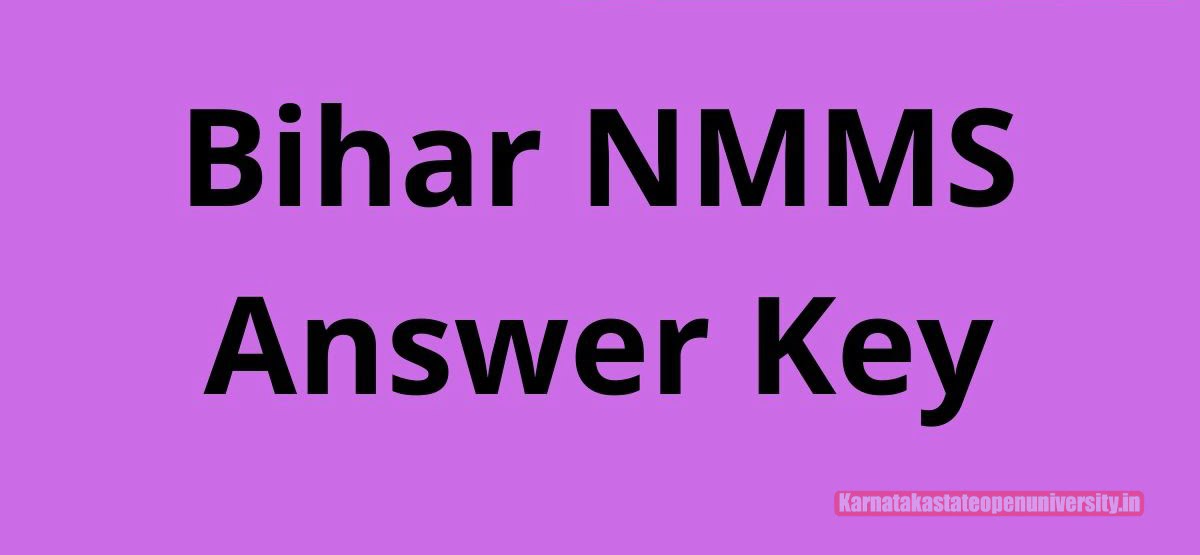 NMMS Bihar Answer Key