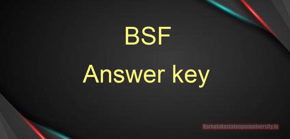 BSF Answer Key