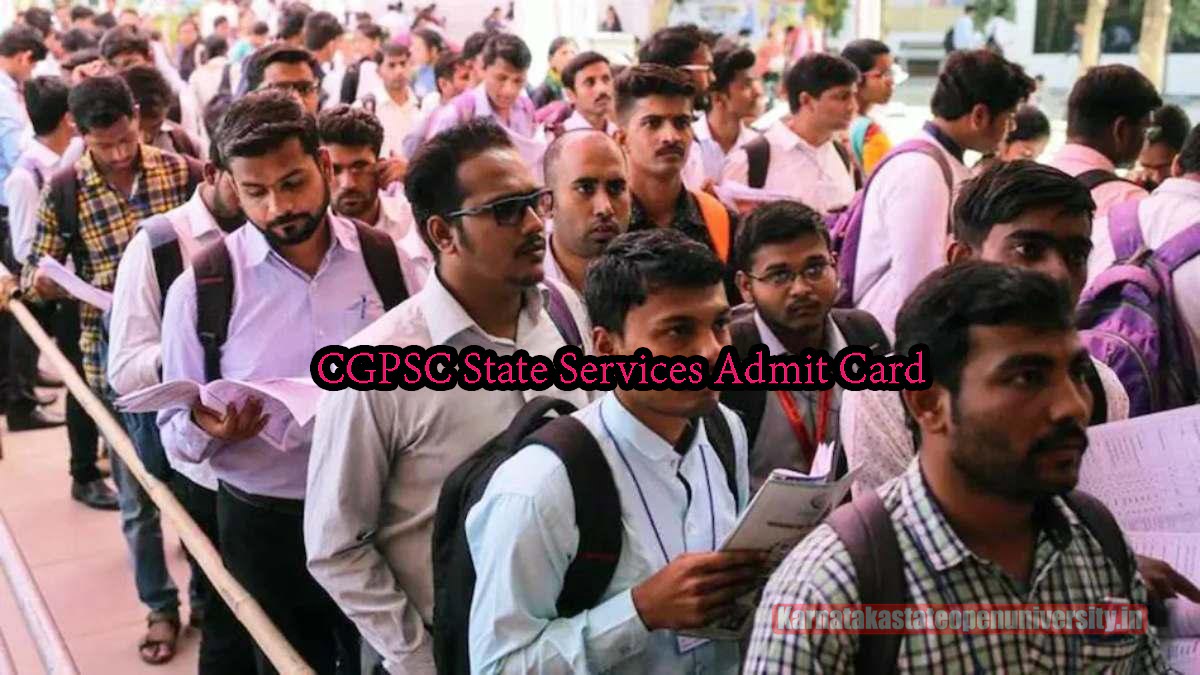 CGPSC State Services Admit Card