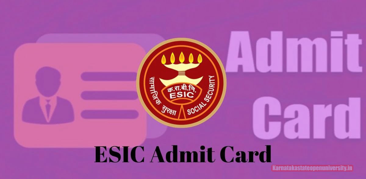 ESIC Admit Card