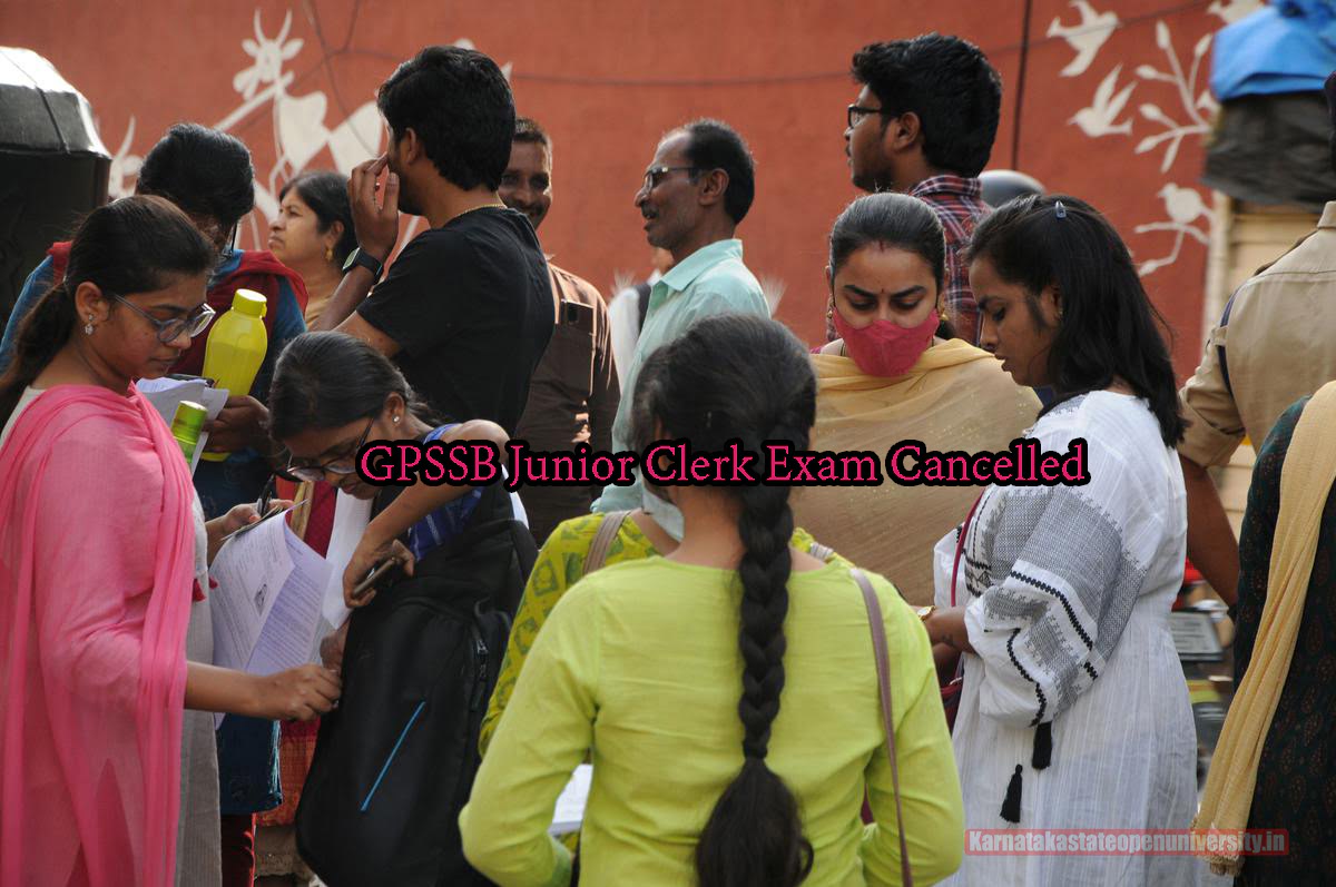 GPSSB Junior Clerk Exam Cancelled