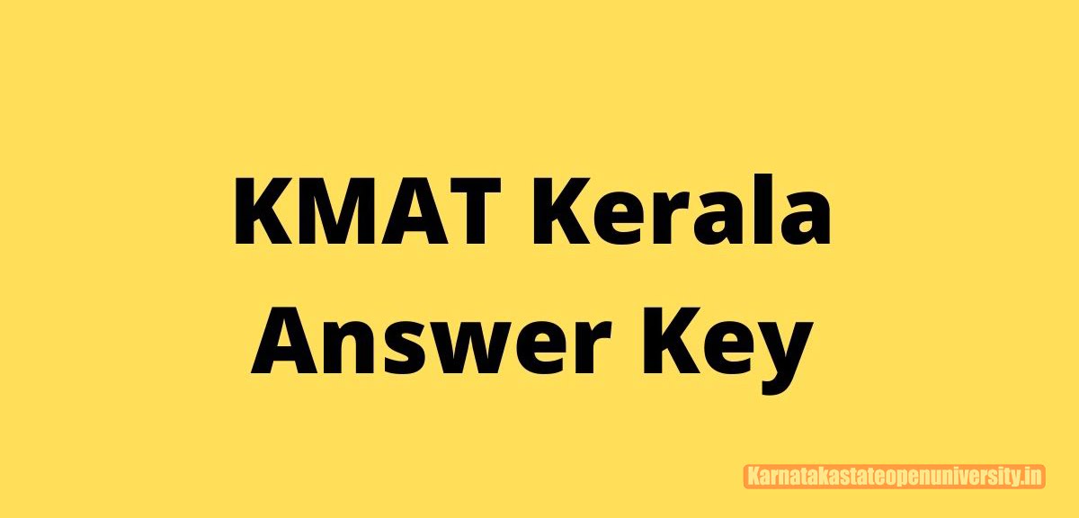 Kerala KMAT Answer Key