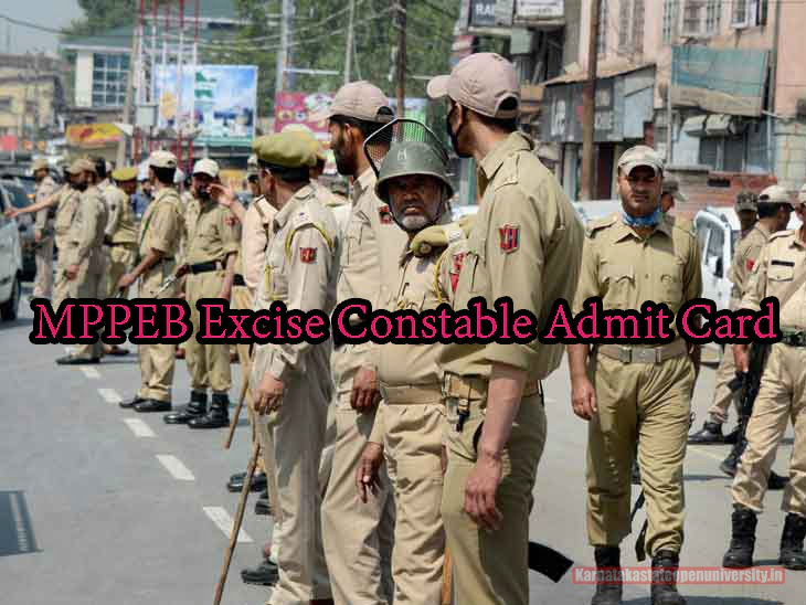 MPPEB Excise Constable Admit Card