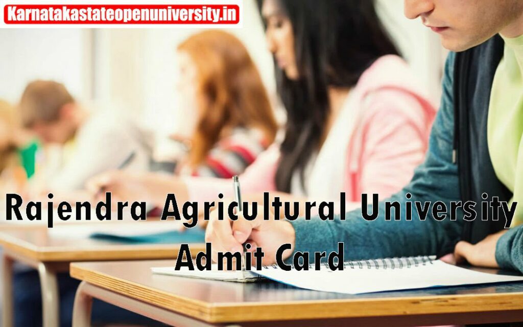 rajendra agricultural university Admit Card 
