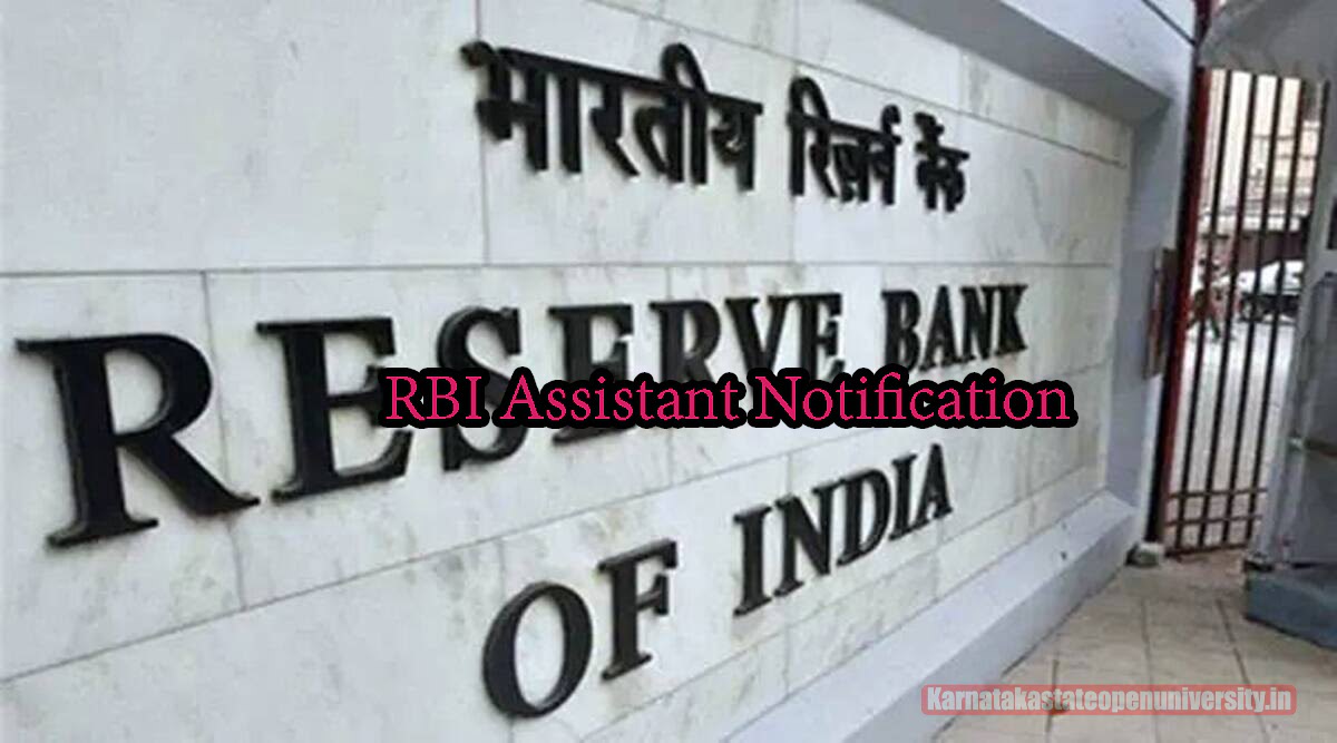 RBI Assistant Notification 2024 {Release Date} Recruitment, Exam Date