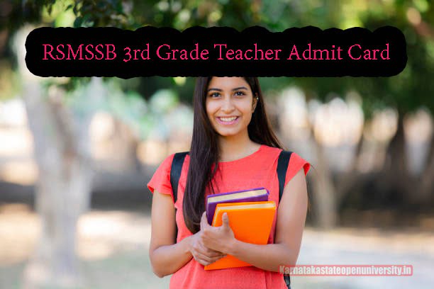 RSMSSB 3rd Grade Teacher Admit Card
