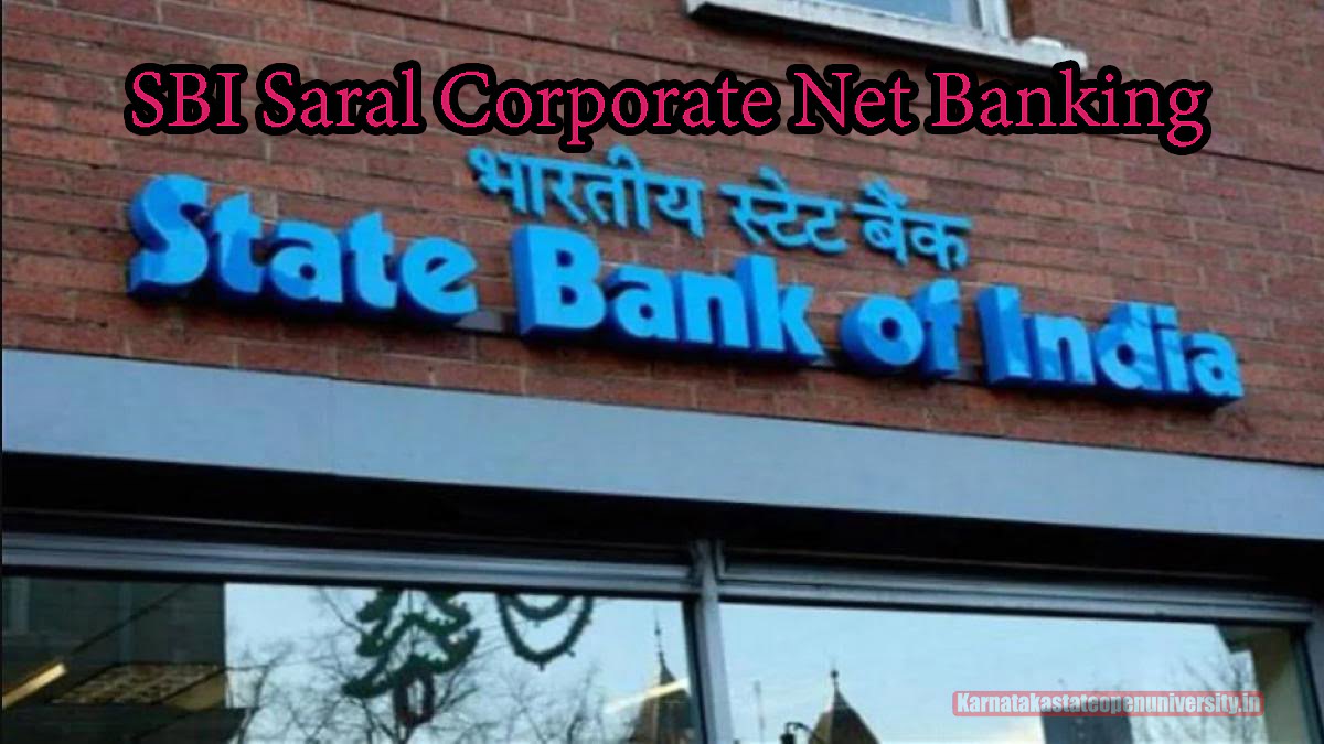 SBI Saral Corporate Net Banking