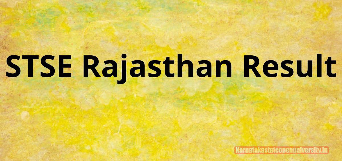 Rajasthan STSE Result