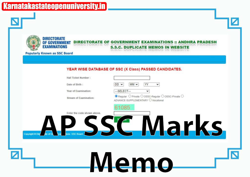 AP SSC Marks Memo